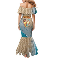 Kiwi Jandal Beach Life Family Matching Mermaid Dress and Hawaiian Shirt New Zealand Flip Flops Ocean Wave Surf Style TS04 - Polynesian Pride
