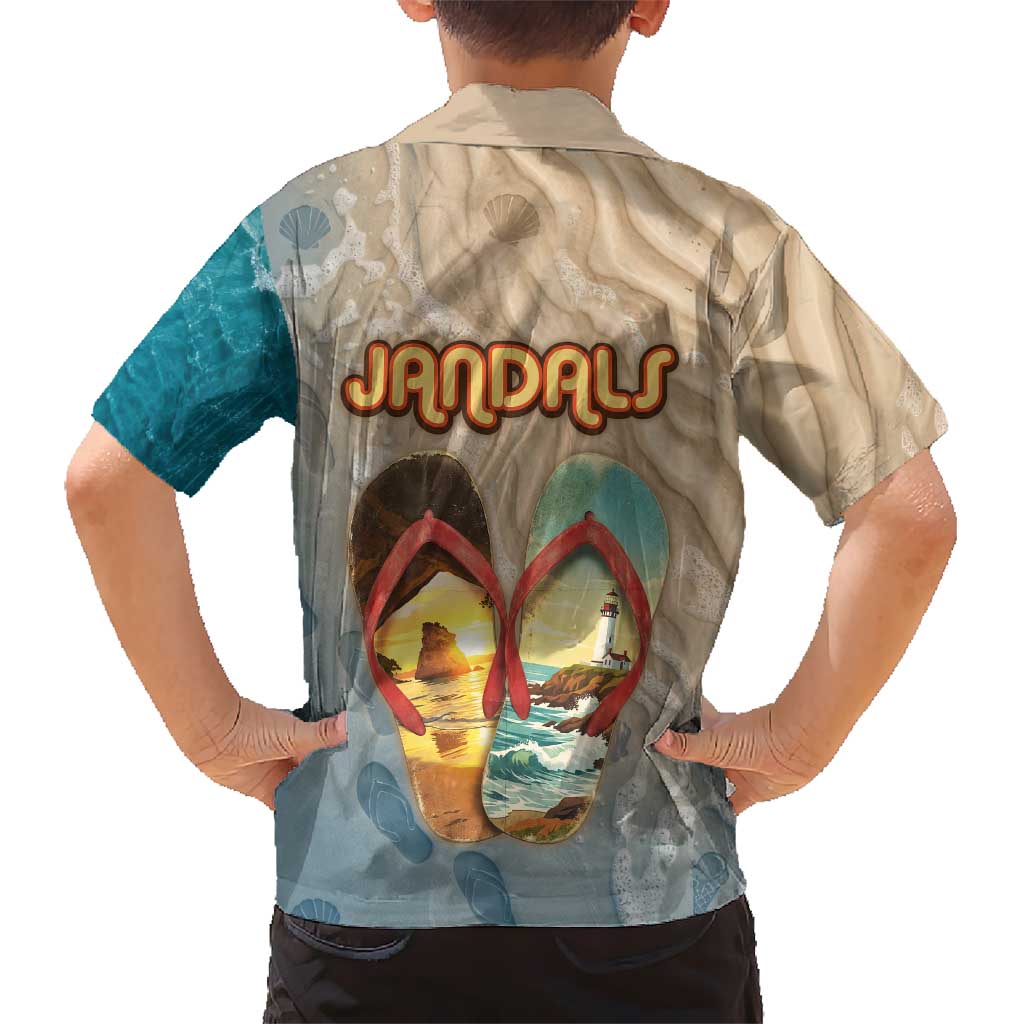 Kiwi Jandal Beach Life Hawaiian Shirt New Zealand Flip Flops Ocean Wave Surf Style TS04 - Polynesian Pride