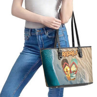 Kiwi Jandal Beach Life Leather Tote Bag New Zealand Flip Flops Ocean Wave Surf Style