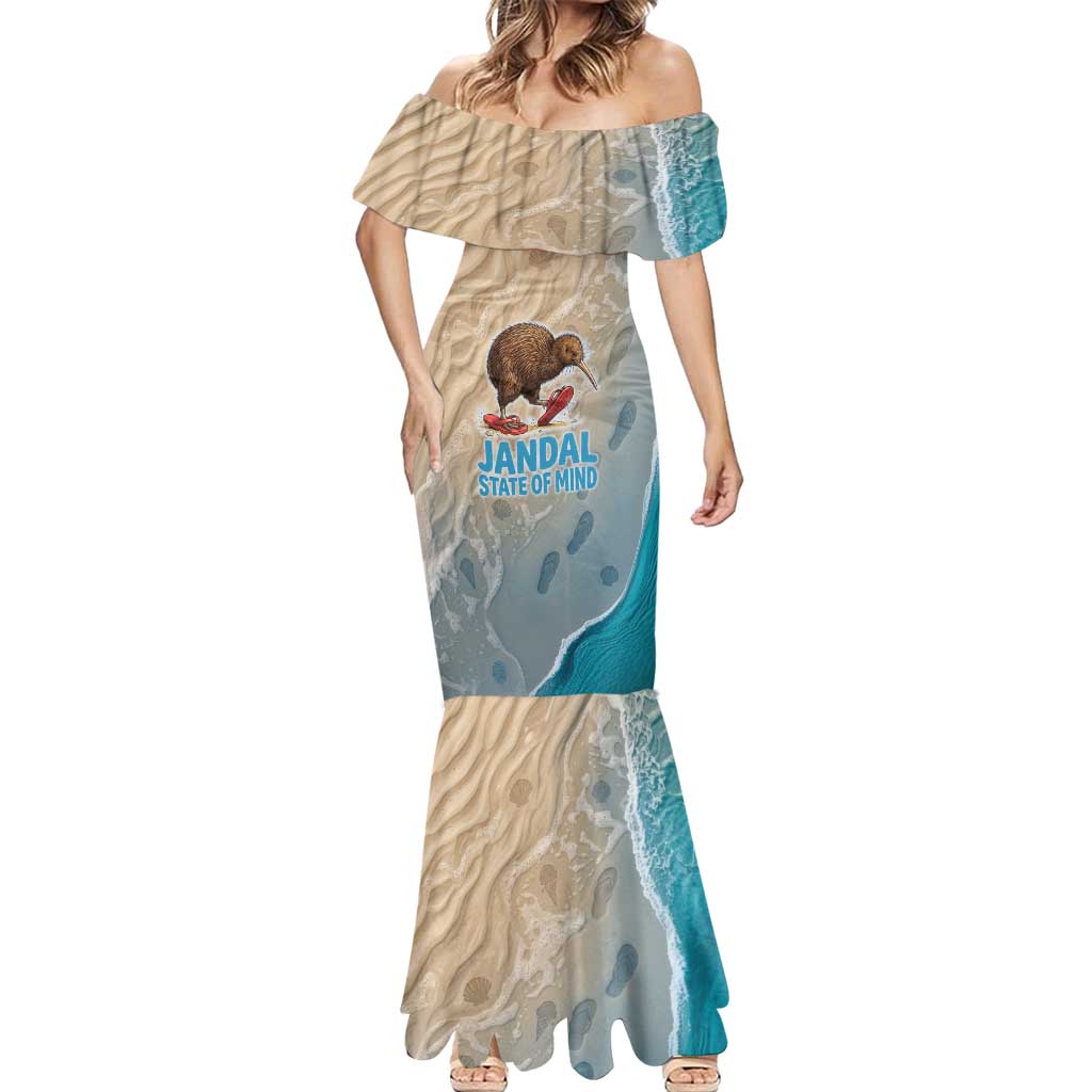 Kiwi Jandal Beach Life Mermaid Dress New Zealand Flip Flops Ocean Wave Surf Style TS04 - Polynesian Pride