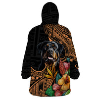 Polynesian Rottweiler Wearable Blanket Hoodie Polynesian Pattern And Rottweiler TS04 - Polynesian Pride