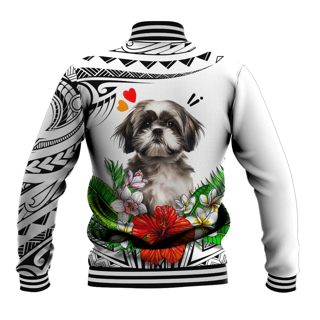 Polynesian Shih Tzu Baseball Jacket Polynesian Pattern And Shih Tzu TS04 - Polynesian Pride
