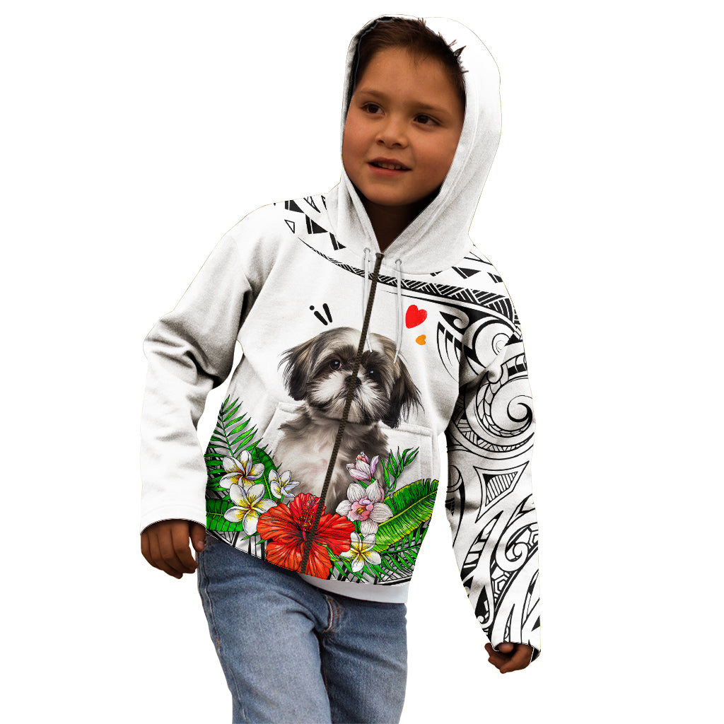 Polynesian Shih Tzu Kid Hoodie Polynesian Pattern And Shih Tzu TS04 - Polynesian Pride