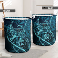 Chuuk Deep Into Truk Lagoon Laundry Basket Polynesian Tribal Pattern Wreck Diving Teal Ship Art