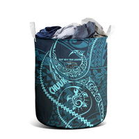 Chuuk Deep Into Truk Lagoon Laundry Basket Polynesian Tribal Pattern Wreck Diving Teal Ship Art