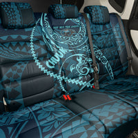 Chuuk Deep Into Truk Lagoon Back Car Seat Cover Polynesian Tribal Pattern Wreck Diving Teal Ship Art