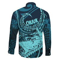 Chuuk Deep Into Truk Lagoon Family Matching Short Sleeve Bodycon Dress and Hawaiian Shirt Polynesian Tribal Pattern Wreck Diving Teal Ship Art TS04 - Polynesian Pride