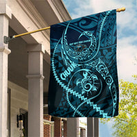 Chuuk Deep Into Truk Lagoon Garden Flag Polynesian Tribal Pattern Wreck Diving Teal Ship Art