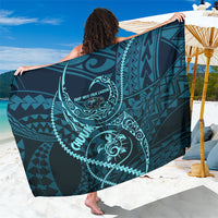 Chuuk Deep Into Truk Lagoon Sarong Polynesian Tribal Pattern Wreck Diving Teal Ship Art