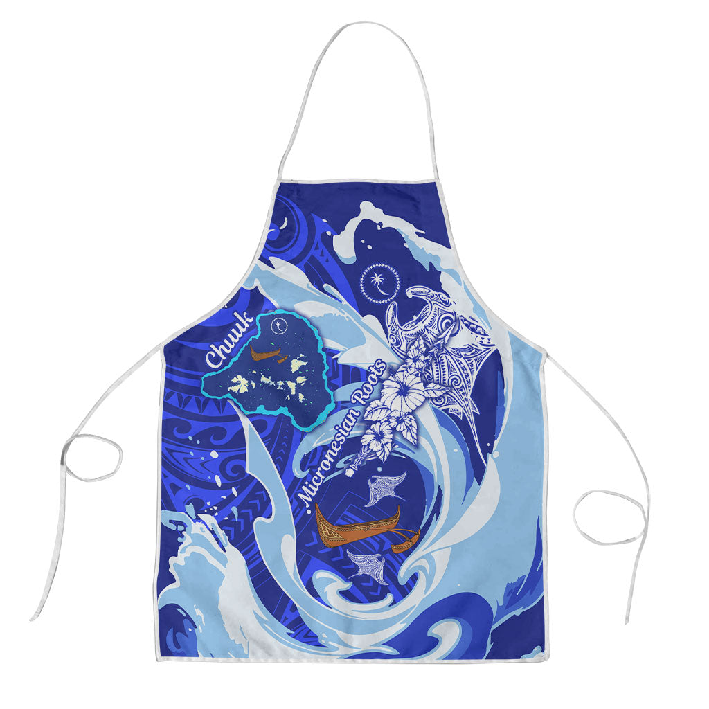Chuuk Micronesian Roots Apron Polynesian Tribal Pattern Hibiscus Flower And Stingray Art