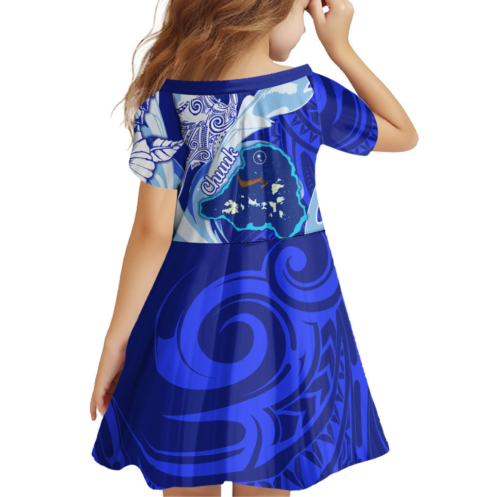 Chuuk Micronesian Roots Family Matching Puletasi and Hawaiian Shirt Polynesian Tribal Pattern Hibiscus Flower And Stingray Art