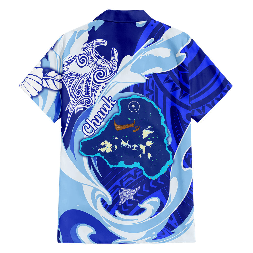 Chuuk Micronesian Roots Family Matching Short Sleeve Bodycon Dress and Hawaiian Shirt Polynesian Tribal Pattern Hibiscus Flower And Stingray Art