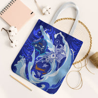 Chuuk Micronesian Roots Tote Bag Polynesian Tribal Pattern Hibiscus Flower And Stingray Art