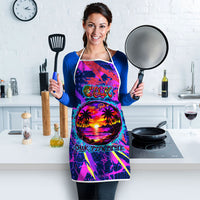 Chuuk Tropical Sunset Coordinates Apron Neon Graffiti Polynesian Tribal