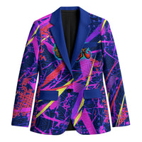 Chuuk Tropical Sunset Coordinates Blazer Neon Graffiti Polynesian Tribal