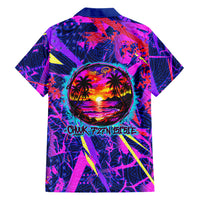 Chuuk Tropical Sunset Coordinates Family Matching Mermaid Dress and Hawaiian Shirt Neon Graffiti Polynesian Tribal