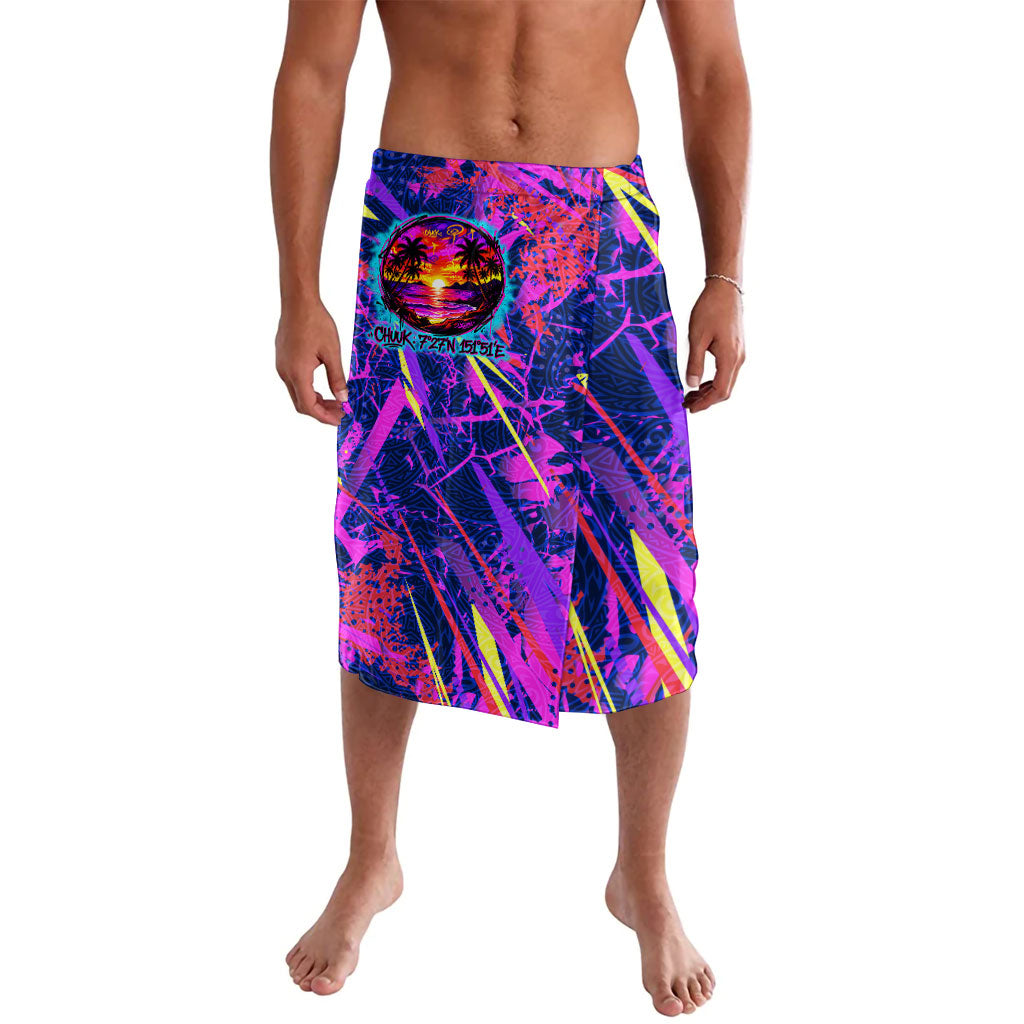 Chuuk Tropical Sunset Coordinates Lavalava Neon Graffiti Polynesian Tribal