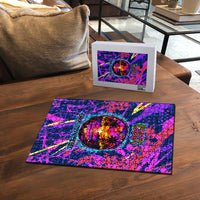 Chuuk Tropical Sunset Coordinates Puzzle Neon Graffiti Polynesian Tribal