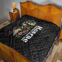 Kosrae Nautical Heritage Quilt Polynesian Tribal Anchor With Plumeria Tropical Art