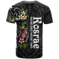 Kosrae Nautical Heritage T Shirt Polynesian Tribal Anchor With Plumeria Tropical Art