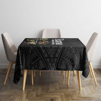 Kosrae Nautical Heritage Tablecloth Polynesian Tribal Anchor With Plumeria Tropical Art