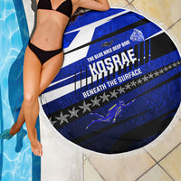 Kosrae Deep Sea Scuba Diving Beach Blanket Blue Hole Beneath The Surface Coral Reef Graphic Art