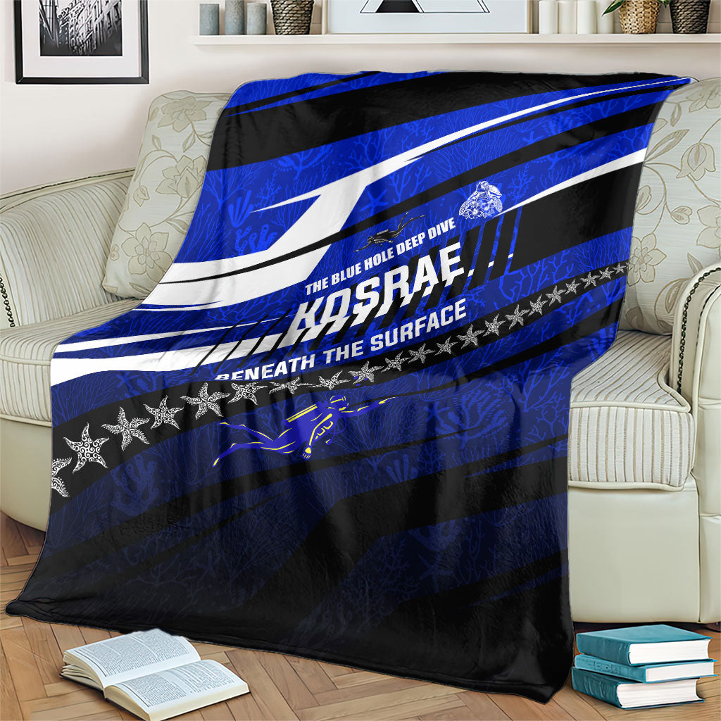 Kosrae Deep Sea Scuba Diving Blanket Blue Hole Beneath The Surface Coral Reef Graphic Art
