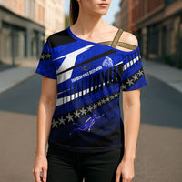 Kosrae Deep Sea Scuba Diving Cross Shoulder Shirt Blue Hole Beneath The Surface Coral Reef Graphic Art