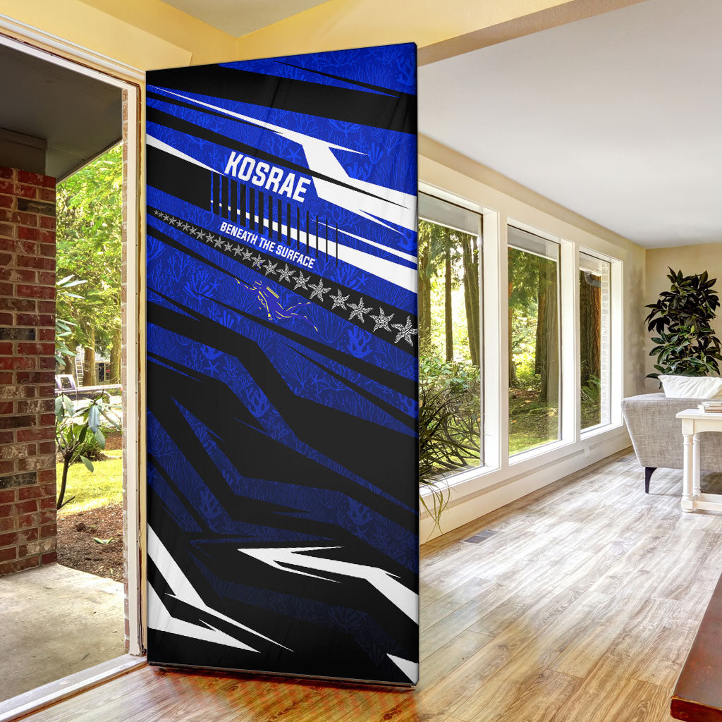 Kosrae Deep Sea Scuba Diving Door Cover Blue Hole Beneath The Surface Coral Reef Graphic Art