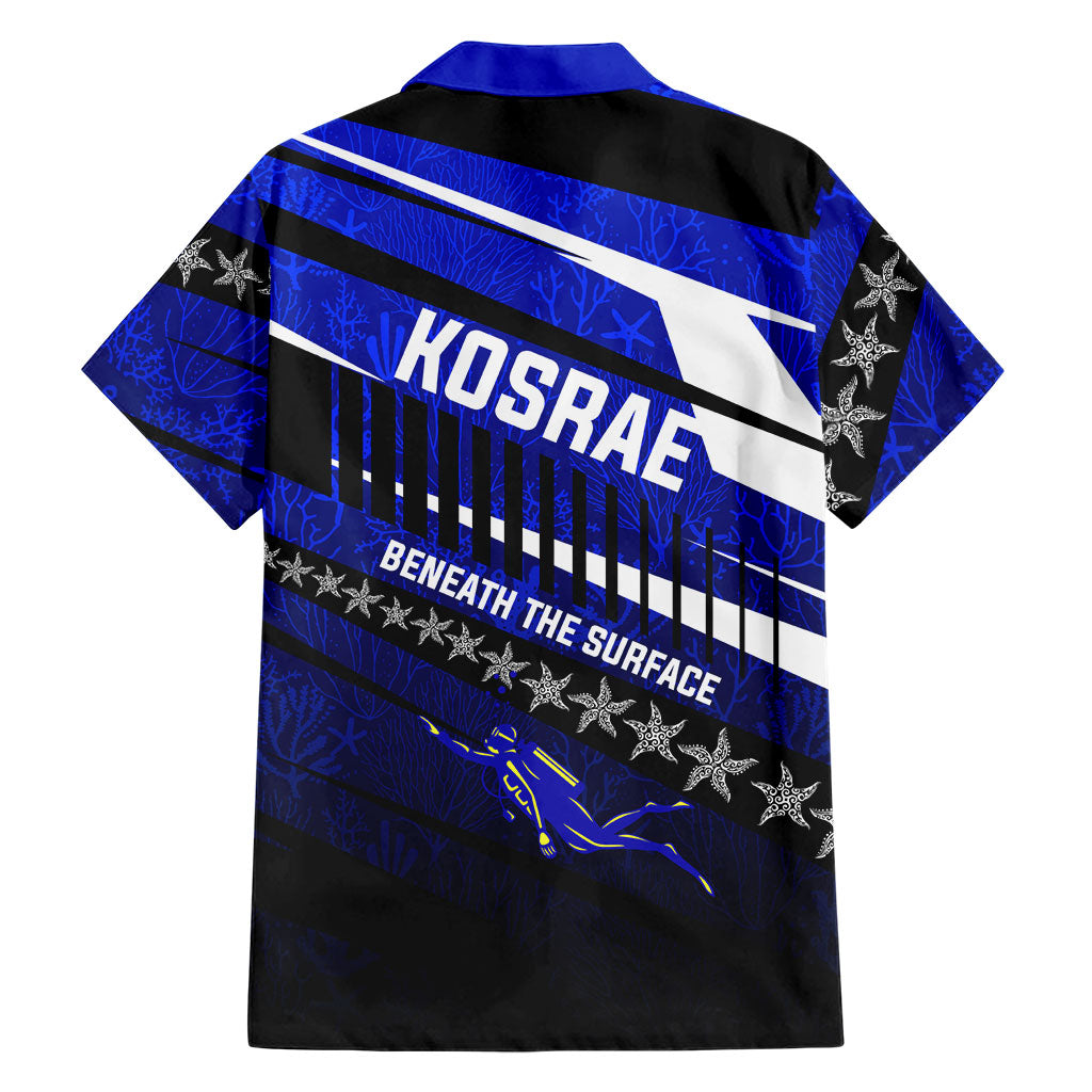 Kosrae Deep Sea Scuba Diving Family Matching Mermaid Dress and Hawaiian Shirt Blue Hole Beneath The Surface Coral Reef Graphic Art TS04 - Polynesian Pride