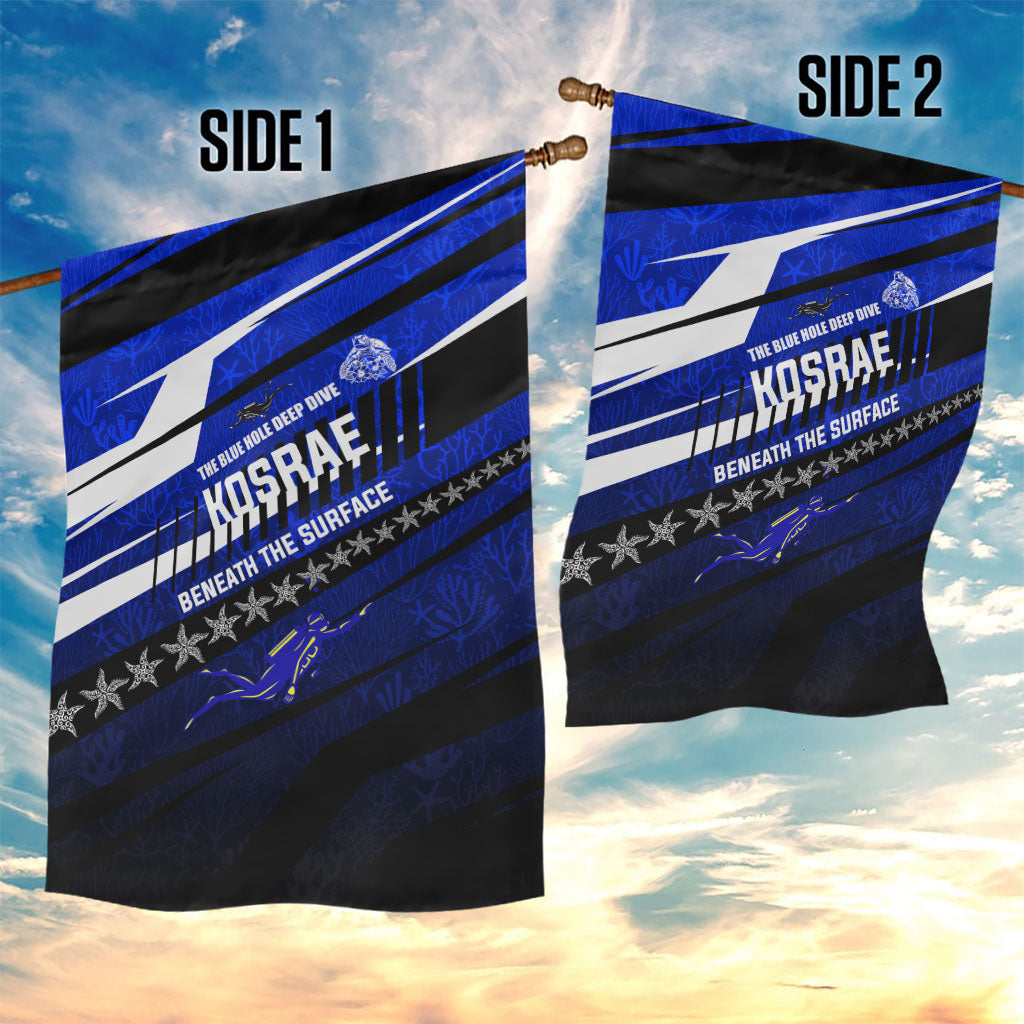 Kosrae Deep Sea Scuba Diving Garden Flag Blue Hole Beneath The Surface Coral Reef Graphic Art
