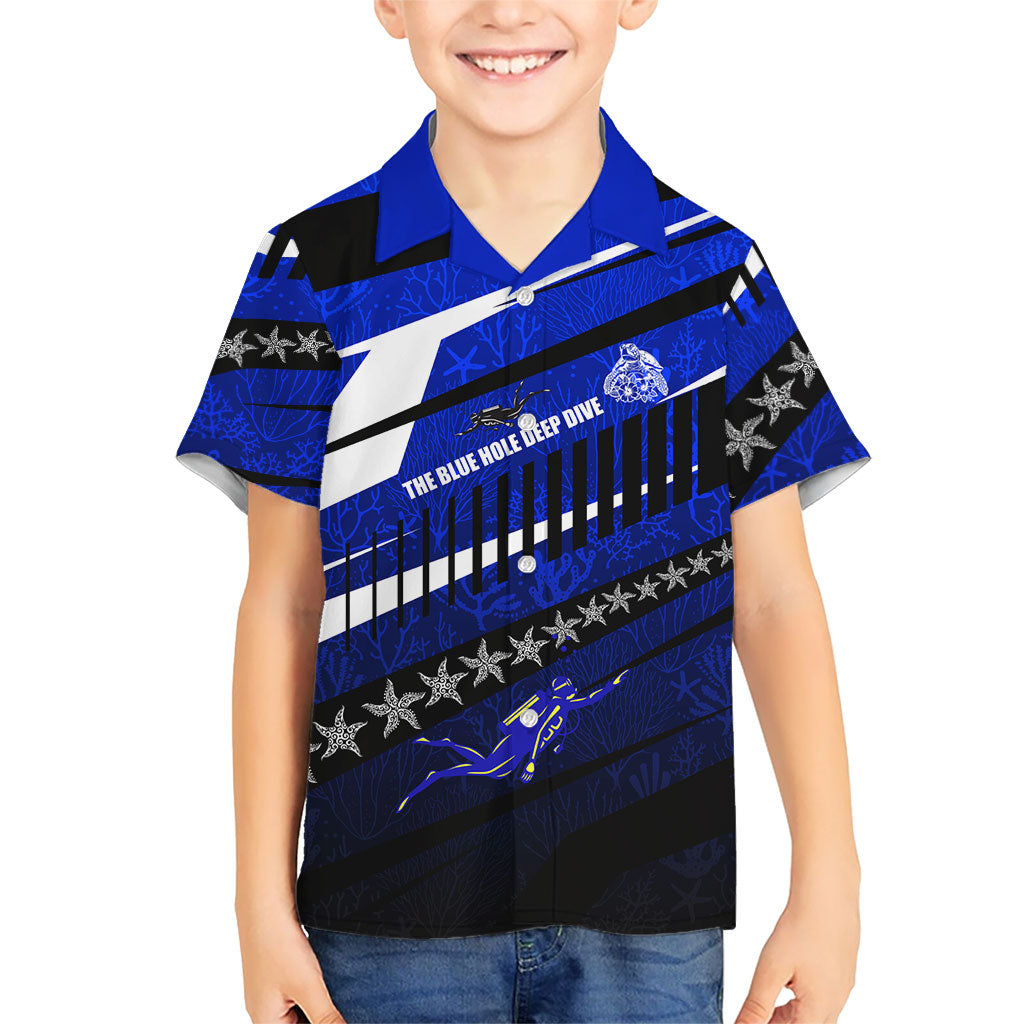 Kosrae Deep Sea Scuba Diving Hawaiian Shirt Blue Hole Beneath The Surface Coral Reef Graphic Art