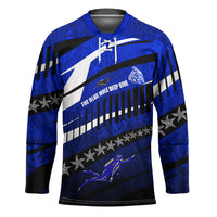 Kosrae Deep Sea Scuba Diving Hockey Jersey Blue Hole Beneath The Surface Coral Reef Graphic Art