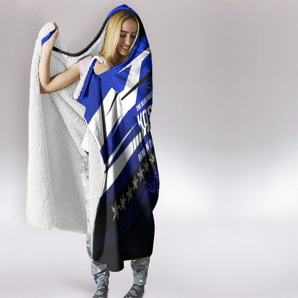 Kosrae Deep Sea Scuba Diving Hooded Blanket Blue Hole Beneath The Surface Coral Reef Graphic Art