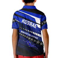 Kosrae Deep Sea Scuba Diving Kid Polo Shirt Blue Hole Beneath The Surface Coral Reef Graphic Art