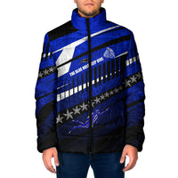 Kosrae Deep Sea Scuba Diving Padded Jacket Blue Hole Beneath The Surface Coral Reef Graphic Art