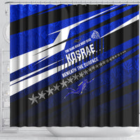 Kosrae Deep Sea Scuba Diving Shower Curtain Blue Hole Beneath The Surface Coral Reef Graphic Art
