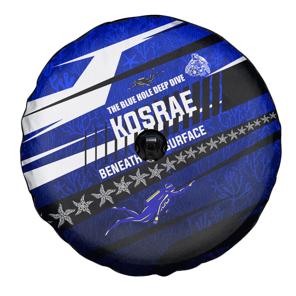 Kosrae Deep Sea Scuba Diving Spare Tire Cover Blue Hole Beneath The Surface Coral Reef Graphic Art