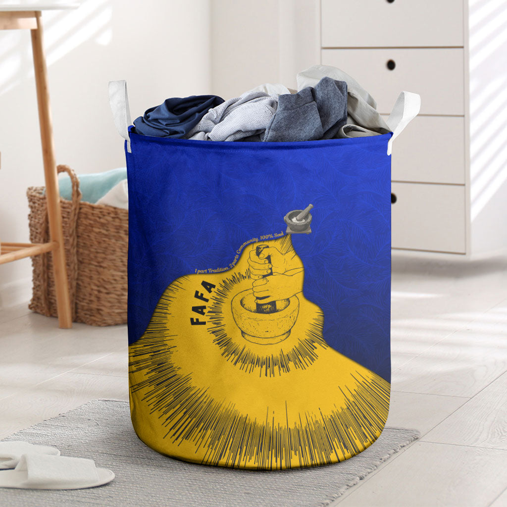 Kosrae Fafa Culinary Heritage Laundry Basket Kosraean Gold Taro Tradition Illustration With Coconut Leaves
