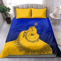 Kosrae Fafa Culinary Heritage Bedding Set Kosraean Gold Taro Tradition Illustration With Coconut Leaves