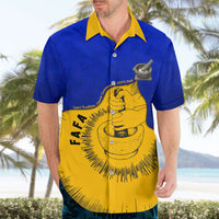 Kosrae Fafa Culinary Heritage Hawaiian Shirt Kosraean Gold Taro Tradition Illustration With Coconut Leaves