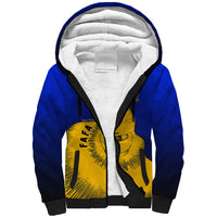 Kosrae Fafa Culinary Heritage Sherpa Hoodie Kosraean Gold Taro Tradition Illustration With Coconut Leaves