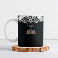 AIGA Always In Gods Arms Samoa Ceramic Mug Polynesian Tribal Tattoo Art Family Heritage Faith TS04 Black White - Polynesian Pride