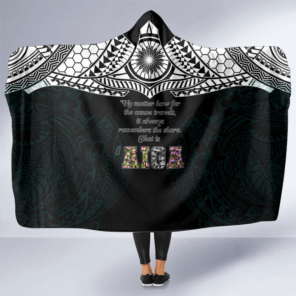 AIGA Always In Gods Arms Samoa Hooded Blanket Polynesian Tribal Tattoo Art Family Heritage Faith