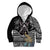 Polynesian Pitbull Kid Hoodie Polynesian Pattern And Pitbull TS04 Zip Hoodie Black - Polynesian Pride