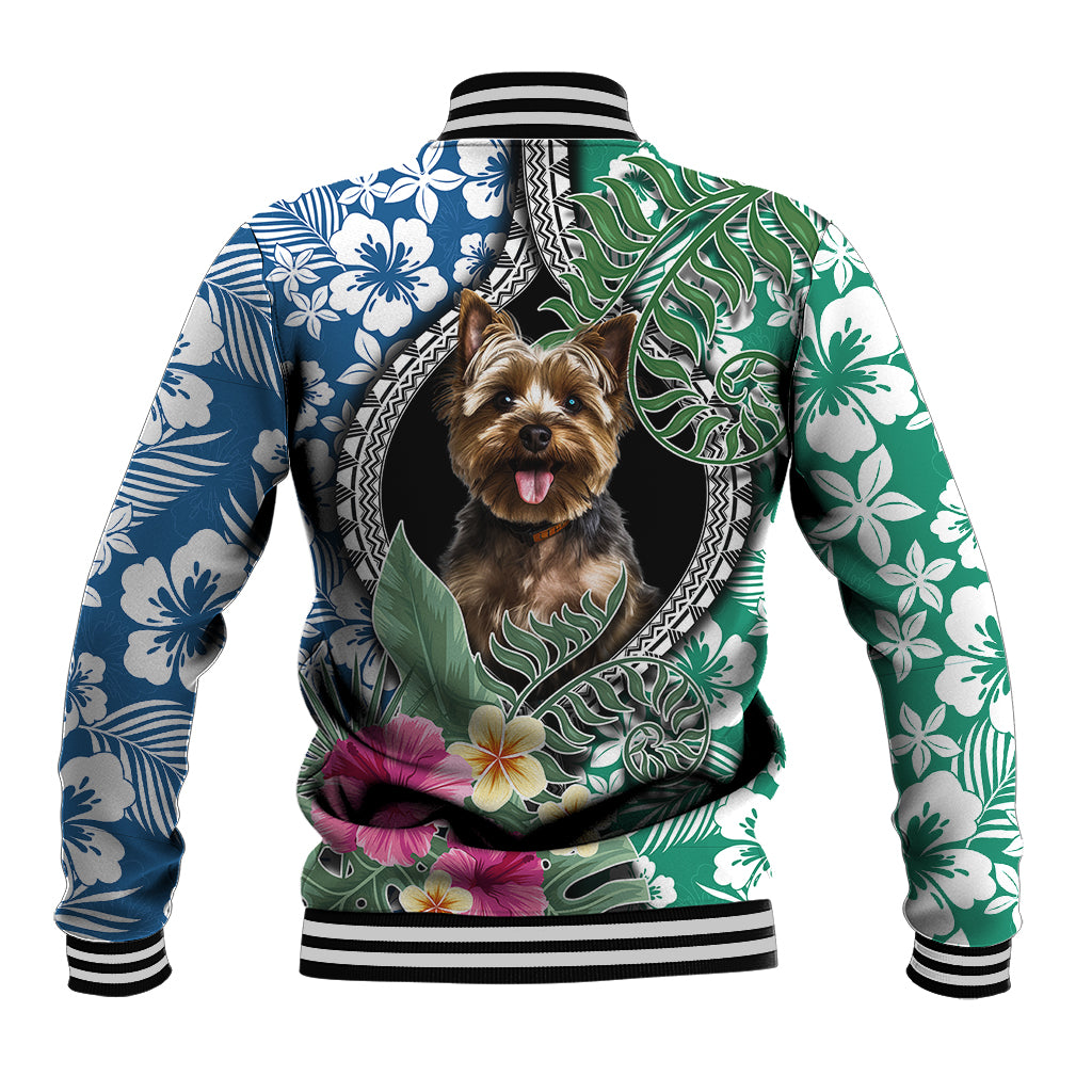 Polynesian Yorkshire Terrier Baseball Jacket Polynesian Pattern And Yorkshire Terrier TS04 - Polynesian Pride