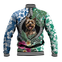 Polynesian Yorkshire Terrier Baseball Jacket Polynesian Pattern And Yorkshire Terrier TS04 - Polynesian Pride