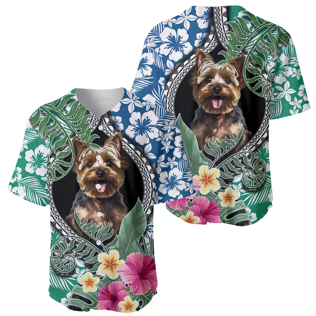 Polynesian Yorkshire Terrier Baseball Jersey Polynesian Pattern And Yorkshire Terrier TS04 - Polynesian Pride