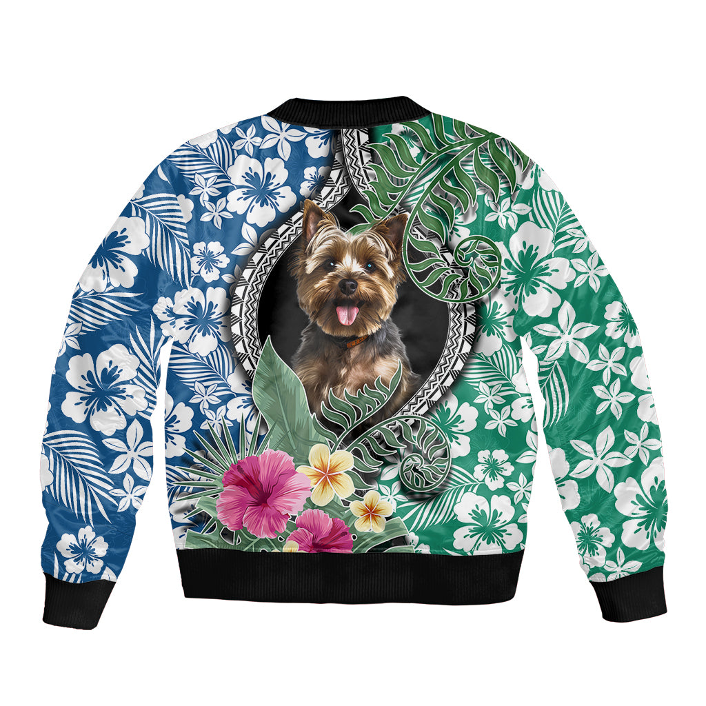 Polynesian Yorkshire Terrier Bomber Jacket Polynesian Pattern And Yorkshire Terrier TS04 - Polynesian Pride