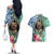 Polynesian Yorkshire Terrier Couples Matching Off The Shoulder Long Sleeve Dress and Hawaiian Shirt Polynesian Pattern And Yorkshire Terrier TS04 - Polynesian Pride